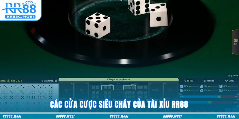 Các cửa cược siêu cháy của Tài xỉu RR88